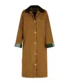 Barbour Long Raglan Sleeve Jacket With Side Pockets In Brown