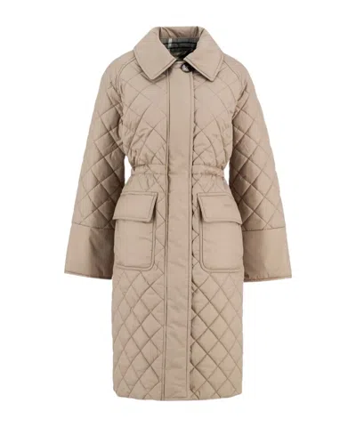 Barbour Long-sleeved Long Jacket In Brown