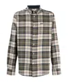 Barbour Checkered Collared Long In Nude