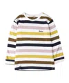 Barbour Long Sleeved Striped T-shirt In White