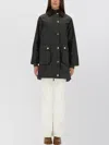 Barbour Waxed Cotton Casual Jacket With Corduroy Collar In Green