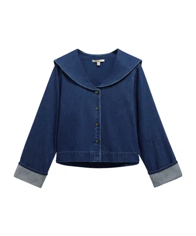 Barbour Long-sleeve Denim Shirt In Blue