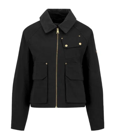 Barbour Long-sleeved Casual Jacket In Black