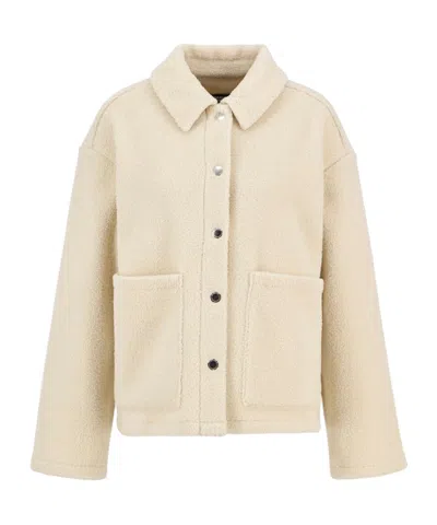 Barbour Long-sleeved Casual Jacket In White