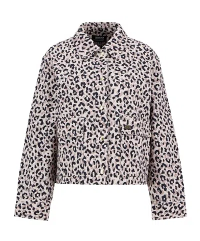 Barbour Long-sleeved Casual Jacket In Animal Print