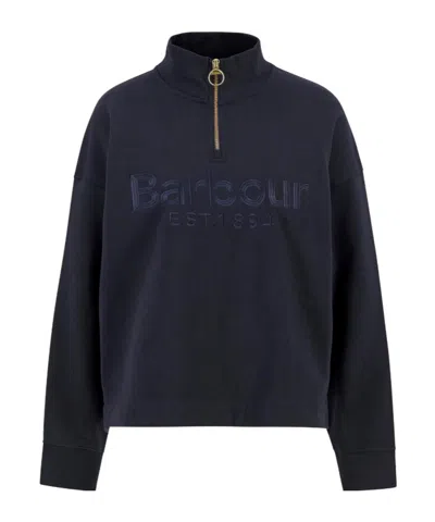 Barbour Long-sleeved Half-zip Sweatshirt In Multi