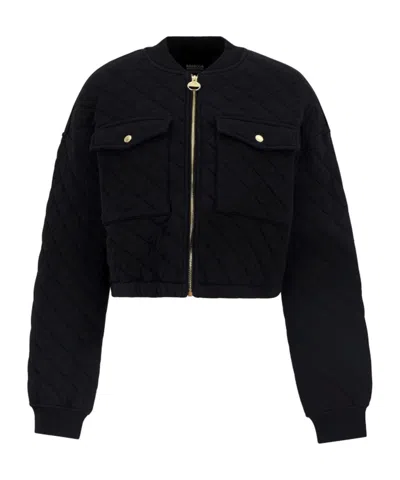 Barbour Long-sleeved Hooded Jacket In Black