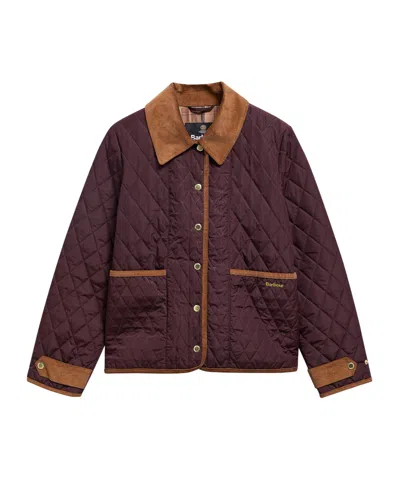 Barbour Long-sleeved Padded Jacket In Brown