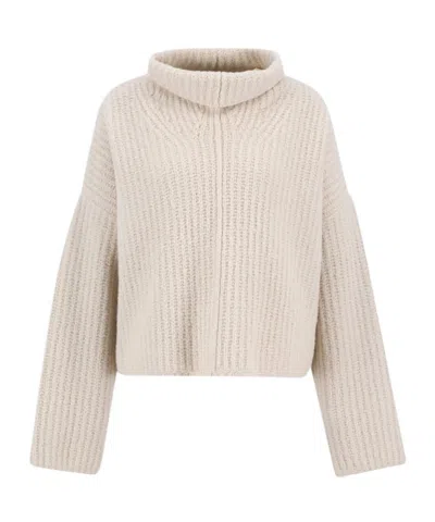 Barbour Long-sleeved Turtleneck Sweater In Nude