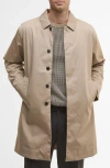 Barbour Long Collared Jacket Lorden Side Pockets In Neutral