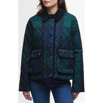 Barbour Louden Tartan Quilted Jacket In Multi