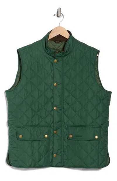 Barbour Lowerdale Diamond Quilted Vest In Green