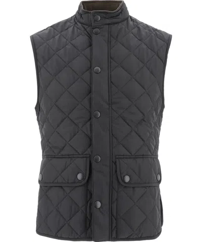 Barbour Lowerdale High Neck Quilted Gilet In Black