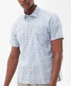 Barbour Lowick Msh5343wh32 Shirt Men's Whisper White Leaf Short Sleeve Mcww173 In Blue