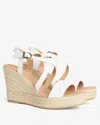 Barbour Lucia Womens Wedge Espadrilles In White