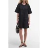 Barbour Luna Cotton Swing Minidress In Black
