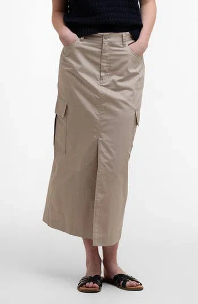Barbour Luna Utility Midi Skirt In Nude