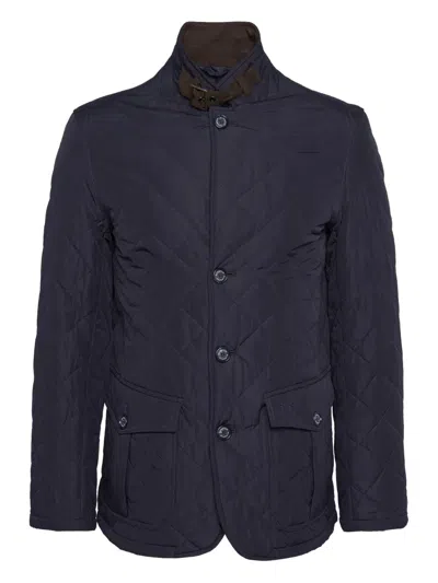 Barbour Lutz Quilted Jacket In Blue
