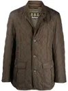Barbour Brown Lutz Jacket In Green