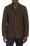 Barbour Brown Lutz Jacket In Olive