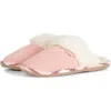 Barbour Lydia Mule Suede Slippers In Pink Suede