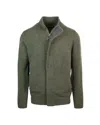 Barbour Seaweed Green Button-front Knit Sweater With Ribbed Detailing In Gn73