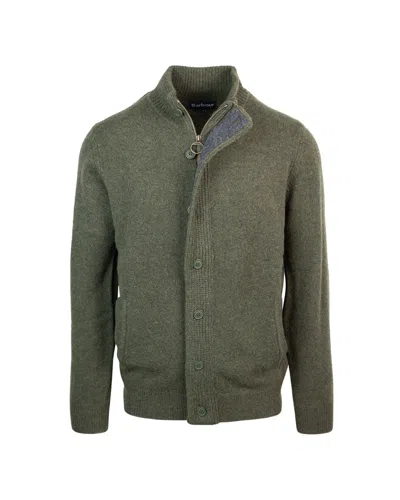 BARBOUR GREEN ESSENTIAL PATCH ZIP SHIRT