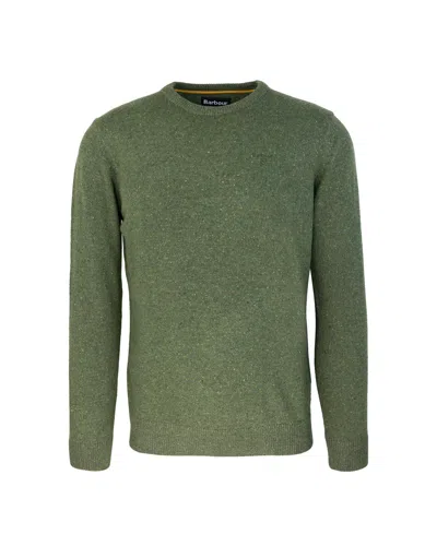 BARBOUR ESSENTIAL TISBURY CREW GREEN JERSEY