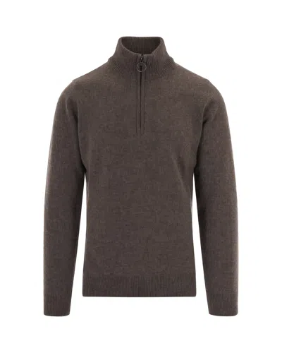 Barbour Maglia Holden Military Marl In Brown