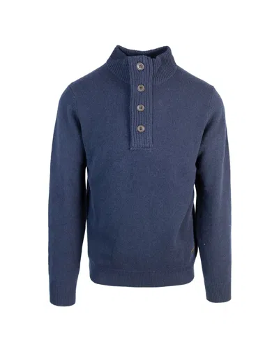 BARBOUR ESSENTIAL PATCH BLUE SWEATER