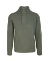Barbour Patch Wool Quarter Zip Pullover In Gn73