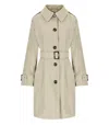 Barbour Maia Light Sand Trenchcoat In White