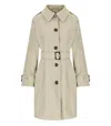 Barbour Belted Waist Jacket With Buttoned Cuffs In Neutral