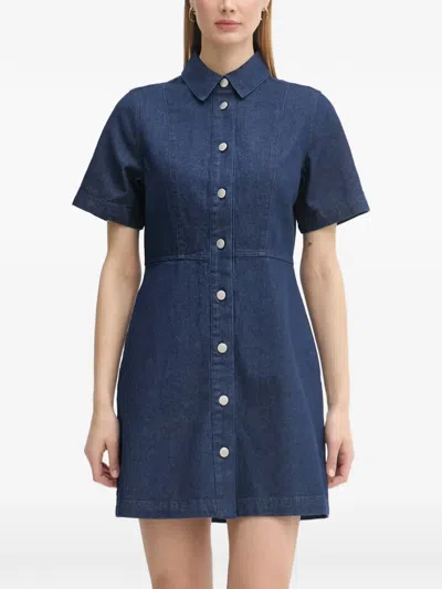 Barbour Maia Denim Mini Dress In Blue