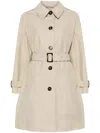 Barbour Maia Light Sand Trenchcoat In Sn11 Light Sand/rosemary Tartan