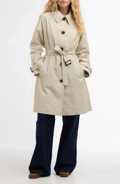 Barbour Maia Waterproof Trench Coat In Gray
