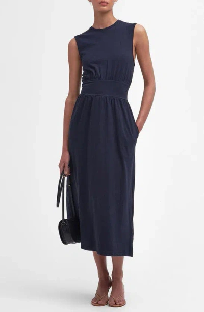 Barbour Maisie Midi Dress In Navy