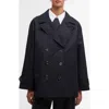Barbour Maisy Showerproof Double Breasted Jacket In Blue