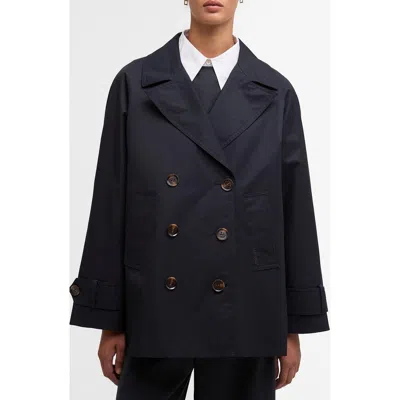 Barbour Maisy Showerproof Double Breasted Jacket In Blue