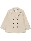 Barbour Maisy Double-breasted Jacket Front Pockets In Grey