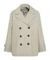Barbour Women's Maisy Short Double-breasted Trench Coat In Nude
