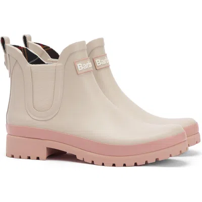Barbour Mallow Womens Chelsea Wellies In Beige Pepper/pink Rust