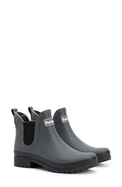 Barbour Mallow Wellington Waterproof Chelsea Boot In Charcoal/ Black