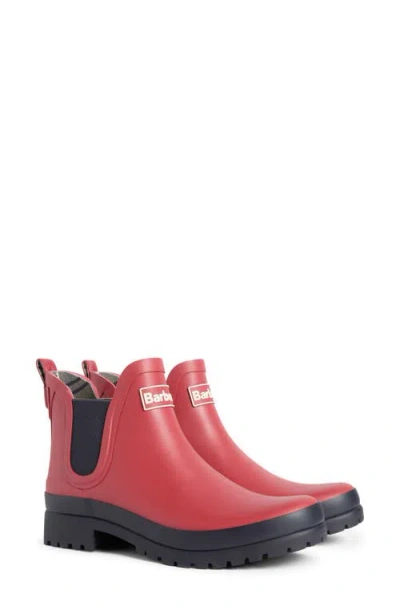 Barbour Mallow Wellington Waterproof Chelsea Boot In Pink