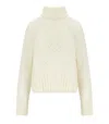 Barbour Malton Ecru Turleneck Sweater In White