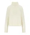 Barbour Malton Ecru Turleneck Sweater In Neutral