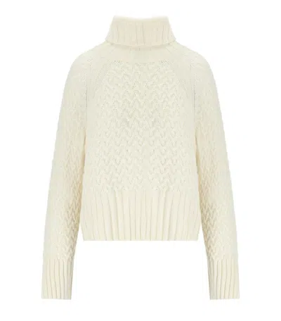 Barbour Malton Ecru Turleneck Sweater In Neutral
