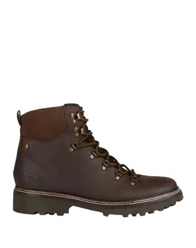 Barbour Man Ankle Boots Chocolate Brown Size 12 Leather
