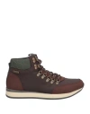 Barbour Man Ankle Boots Cocoa Size 9 Textile Fibers In Brown