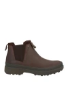 Barbour Man Ankle Boots Cocoa Size 9 Textile Fibers In Brown